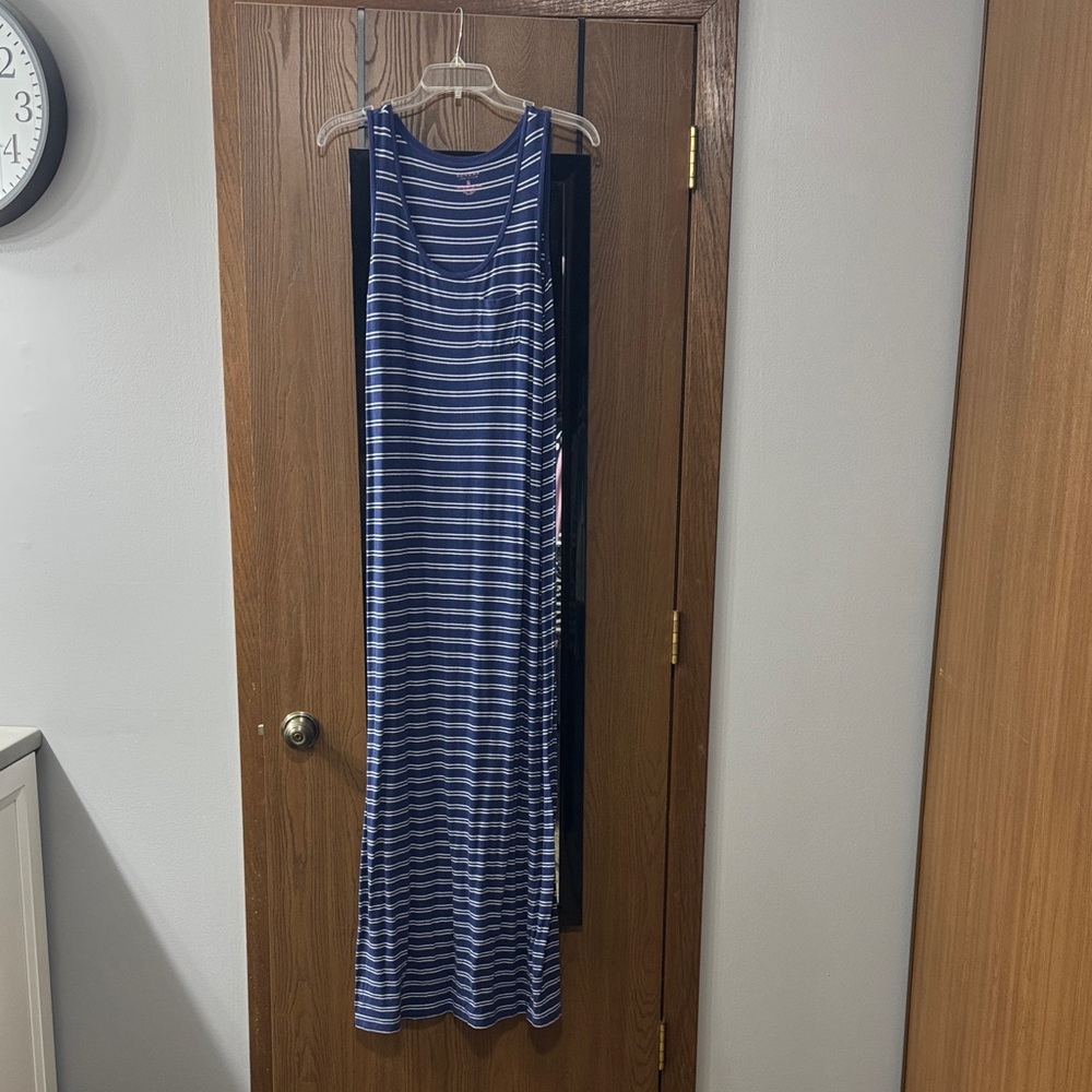 Sonoma Navy Striped Maxi Skirt